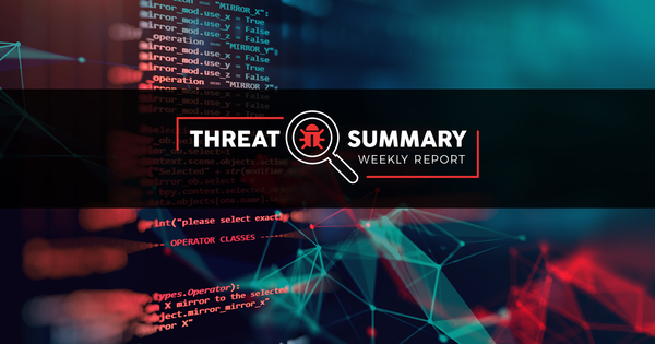 Threat Summary - Week 43, 2019
